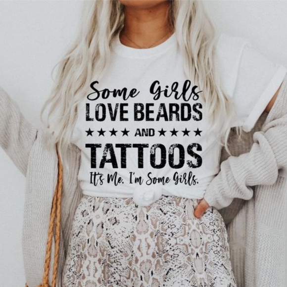 Some Girls Love Beards and Tattoos graphic tee - Picture 2 of 4